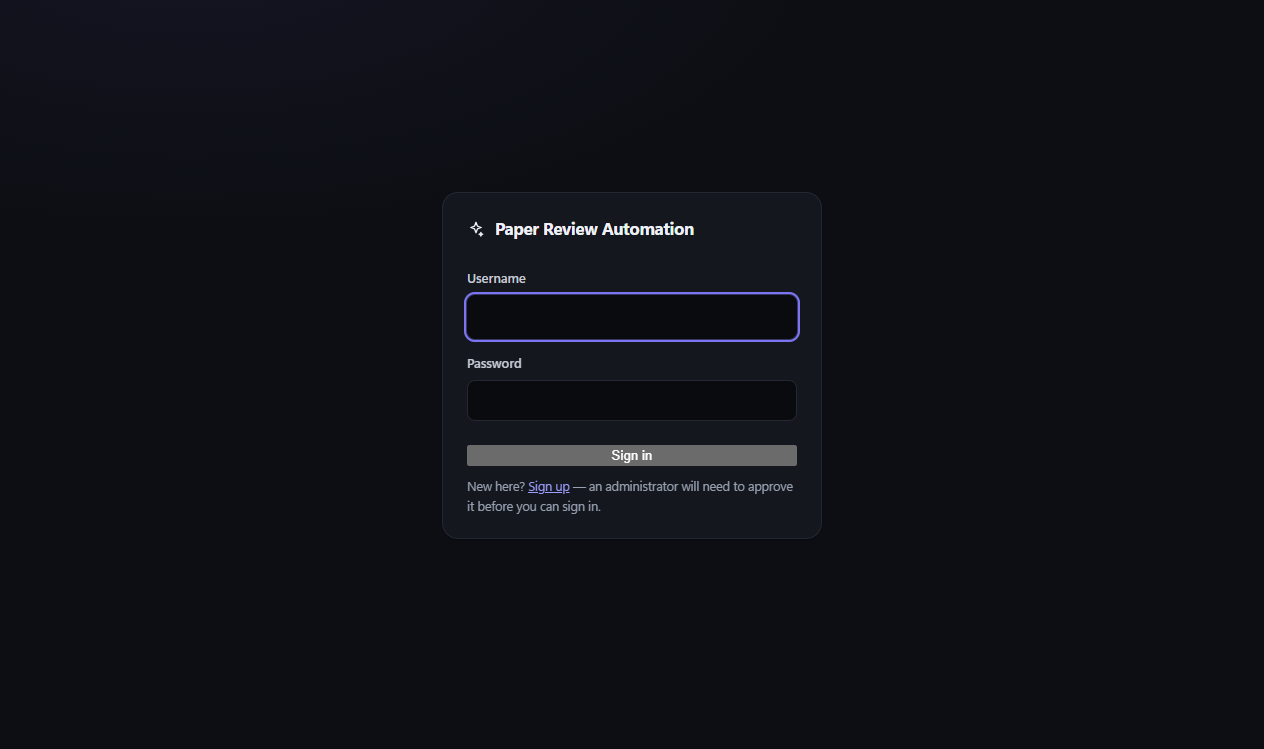 Sign-in screen